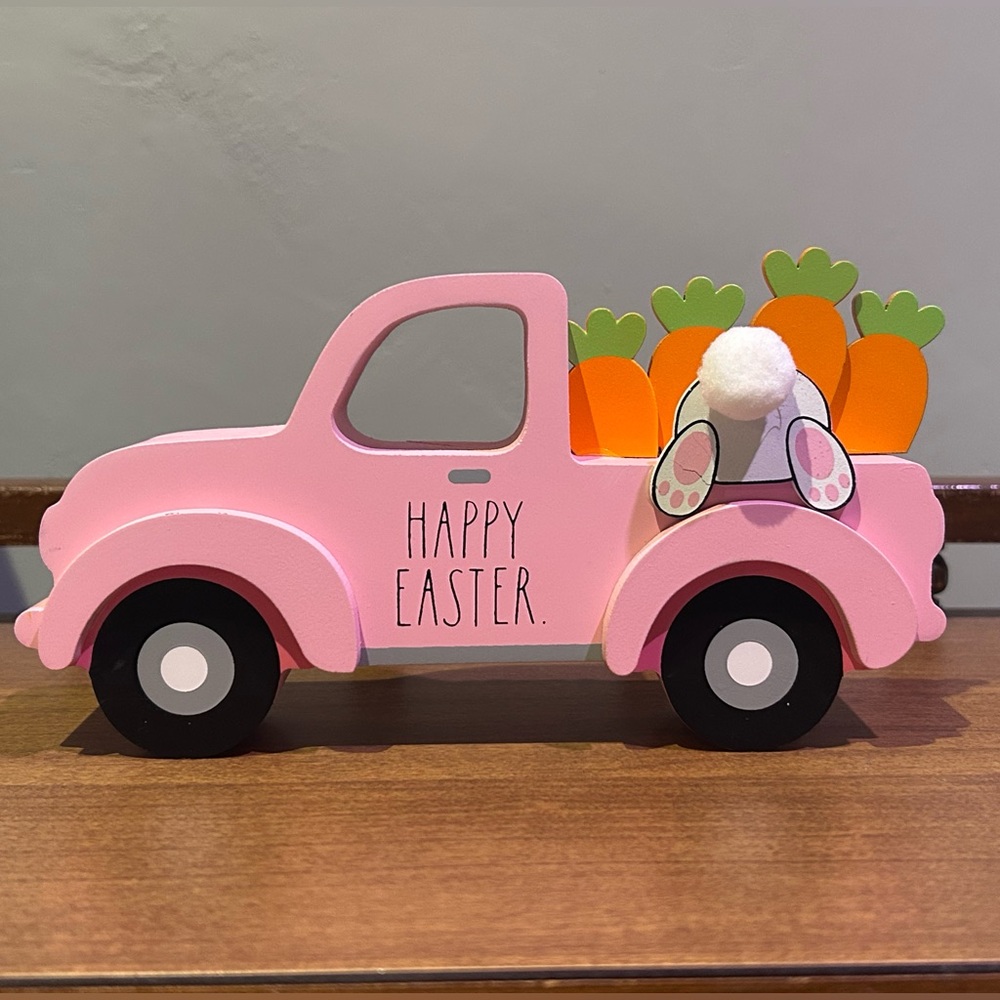 Rae Dunn Pink Happy Easter Truck NWTS